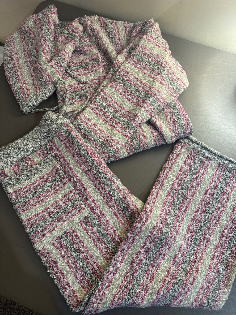 Free People Beach Lounge SET- Pink and Gray
